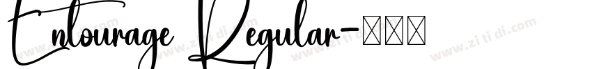 Entourage Regular字体转换